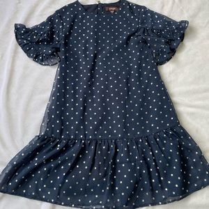Imoga size 5 blue dress with silver stars